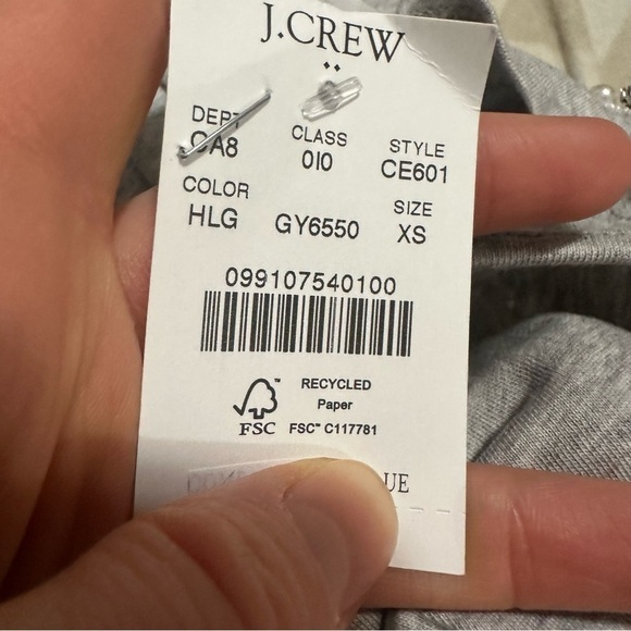 J crew Pearl and crystal embellished tee - Picture 2 of 3